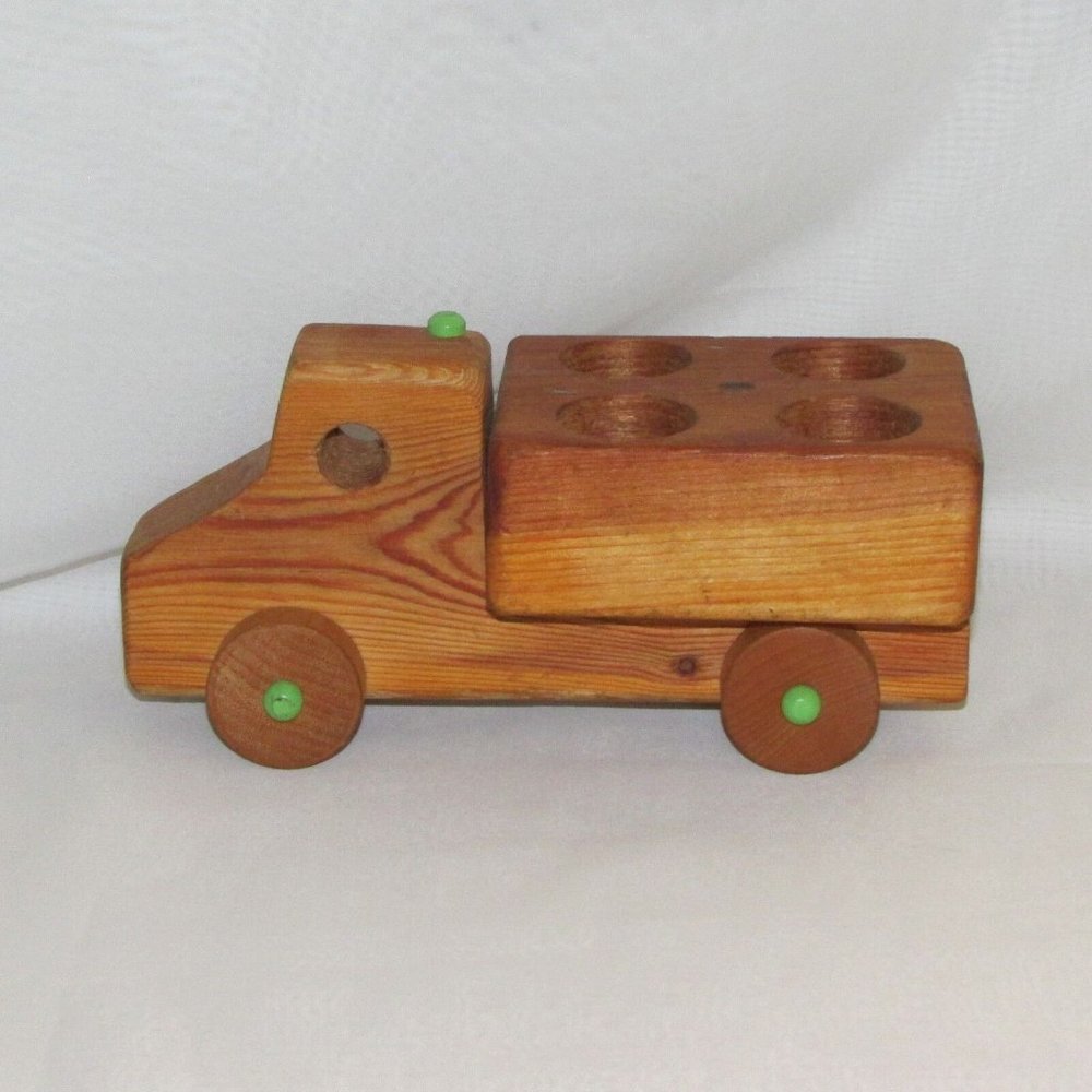 Hand Made Wood Truck 8" Long Used Child's Toy